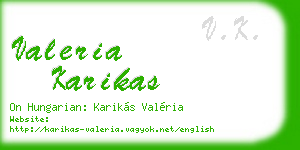 valeria karikas business card